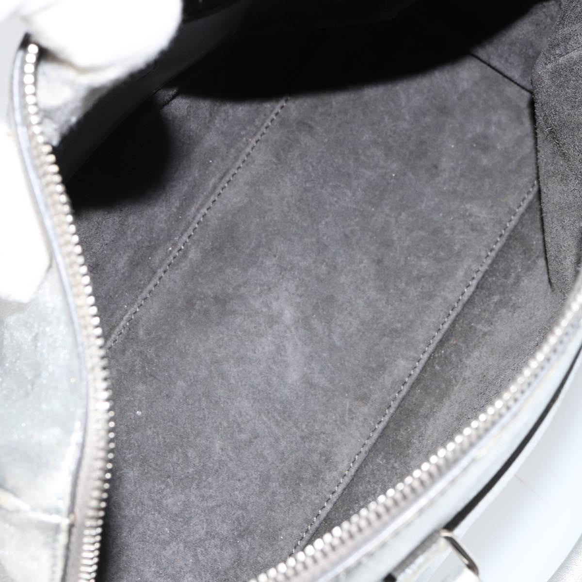 Saint Laurent Classic Duffle Bag Leather Silver Leather Handbag (Authentic  )