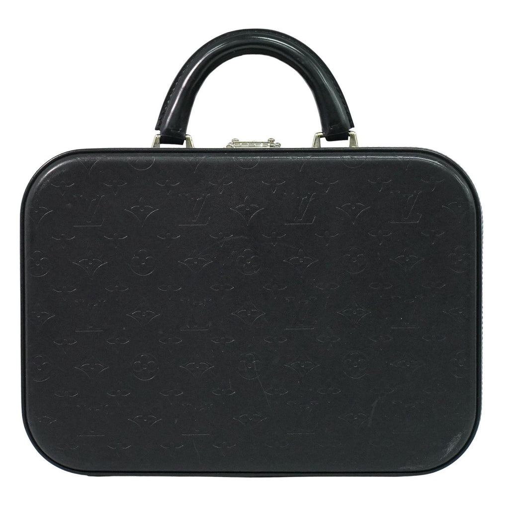 Louis Vuitton Valisette Handbag Monogram Glace Leather Black Patent_Leather Handbag (Authentic  )