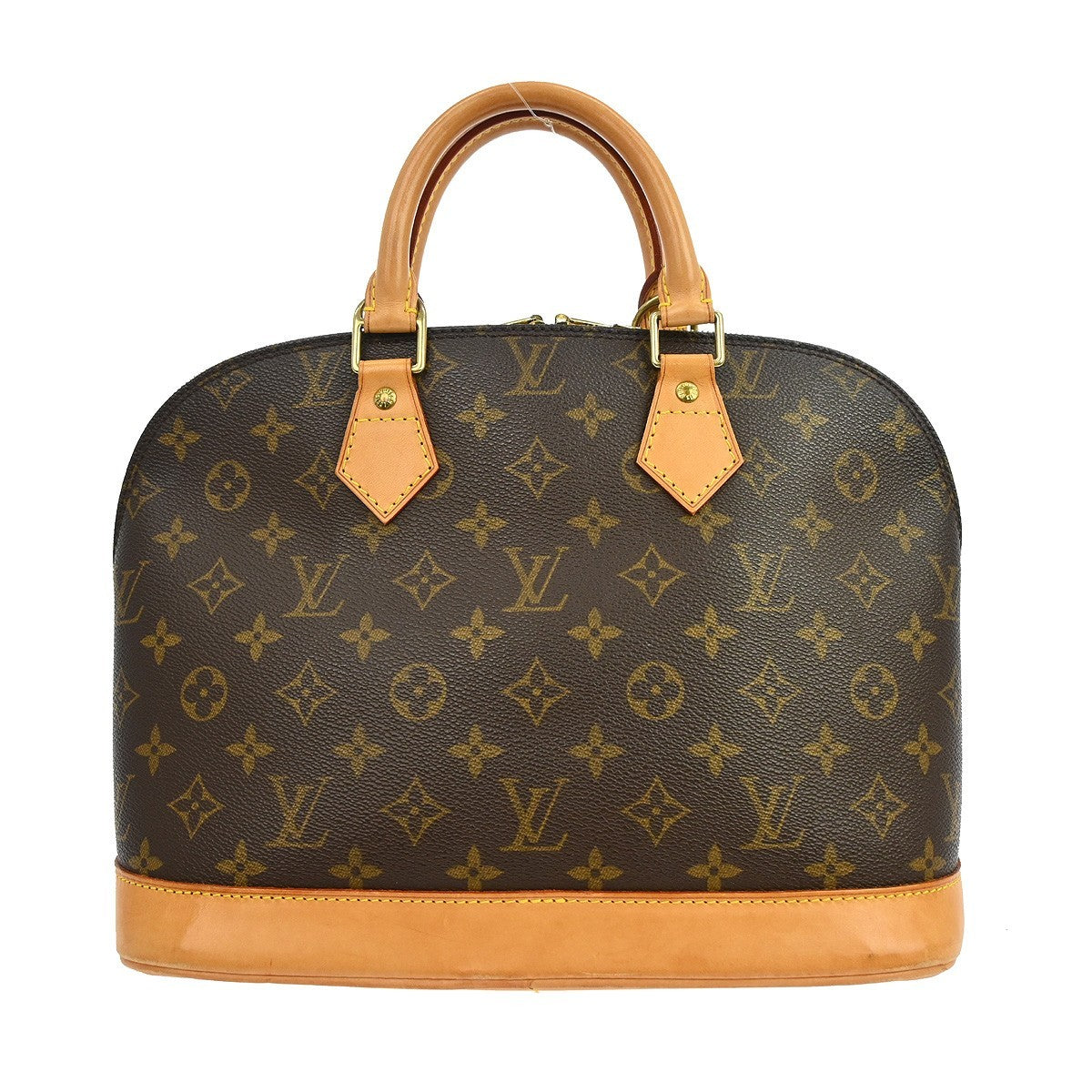 Louis Vuitton Alma Handbag Monogram Canvas Brown Canvas Handbag ( )