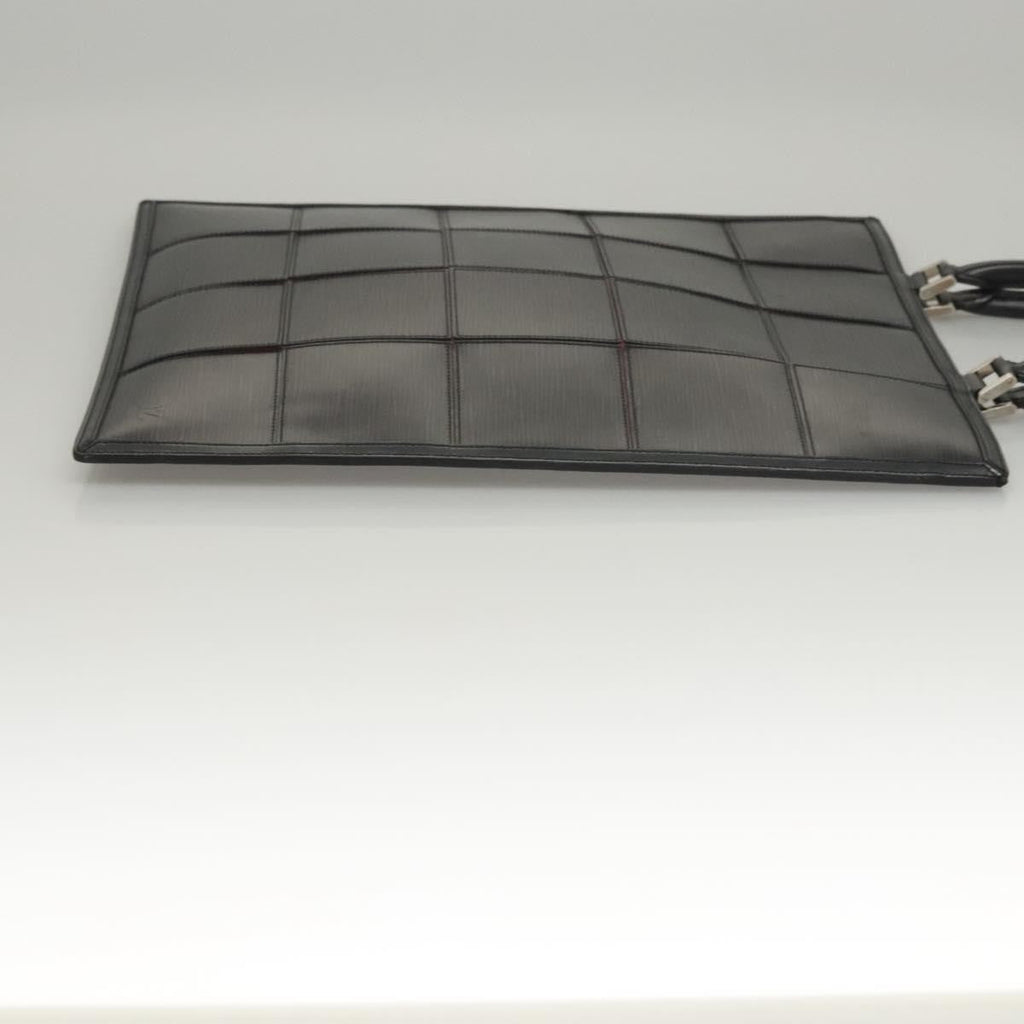 Louis Vuitton Epi Stretch Silver Fizz Handbag Epi Stretch Black Leather Handbag (Authentic  )