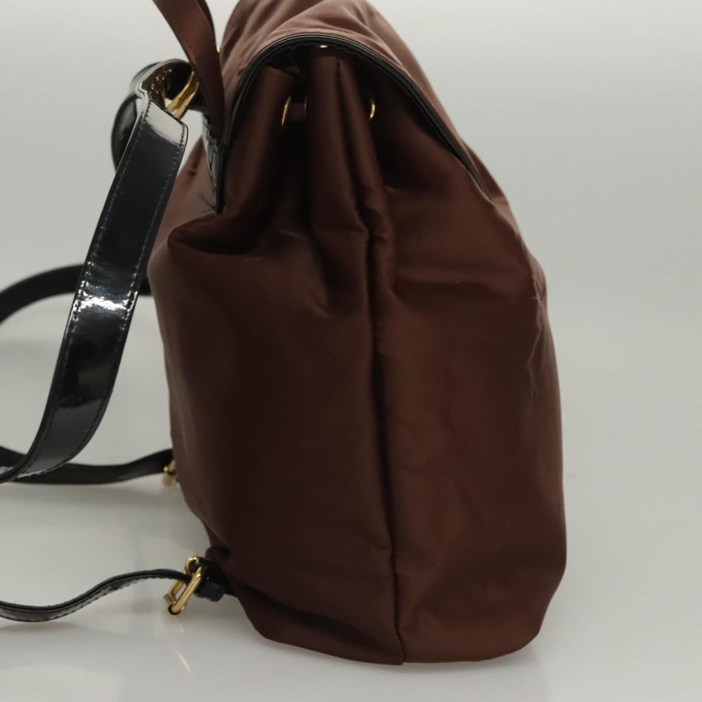 Balenciaga Vintage Backpack Nylon Brown Nylon Backpack Bag (Authentic  )