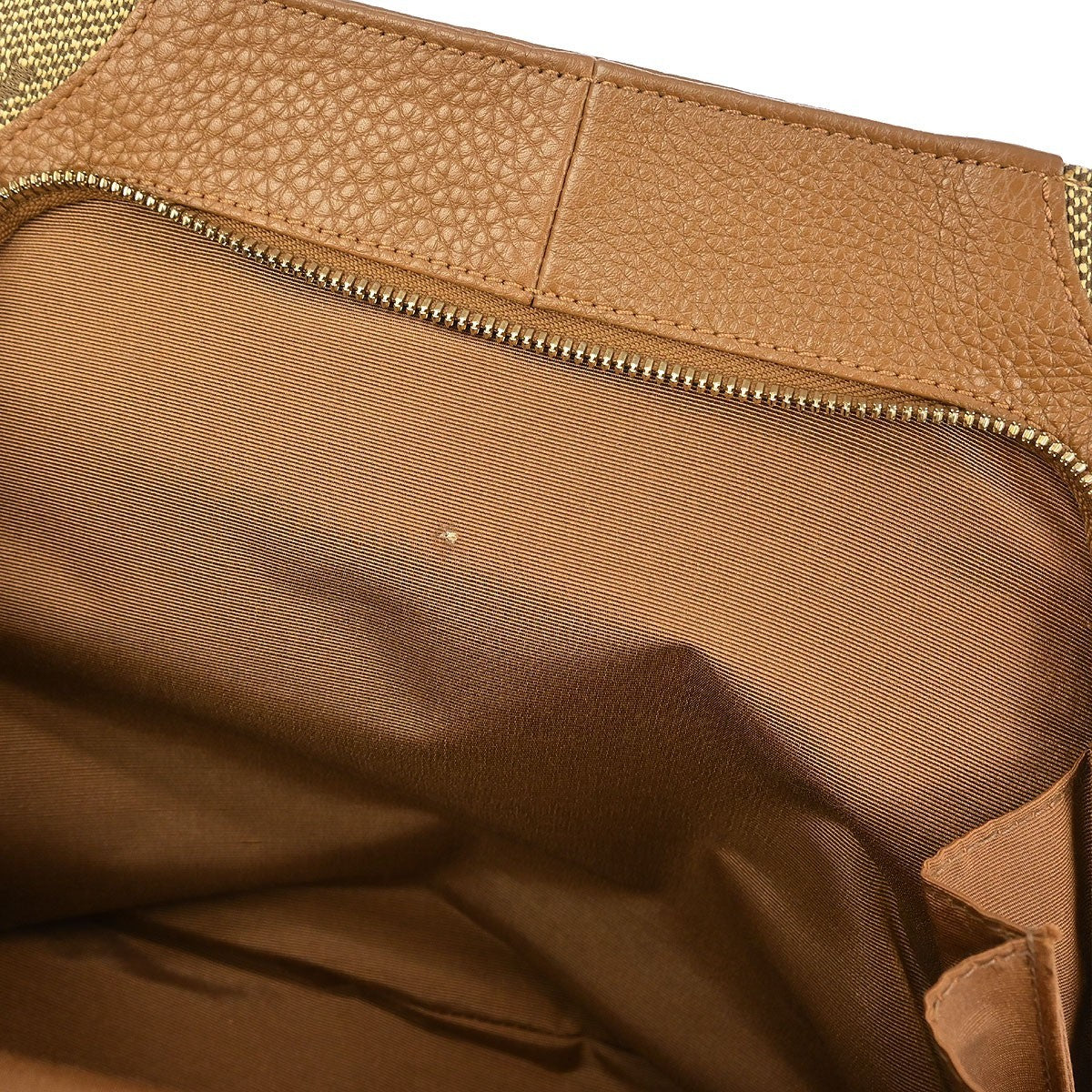 Bvlgari Logomania Handbag Canvas Brown Canvas Handbag (Authentic  )
