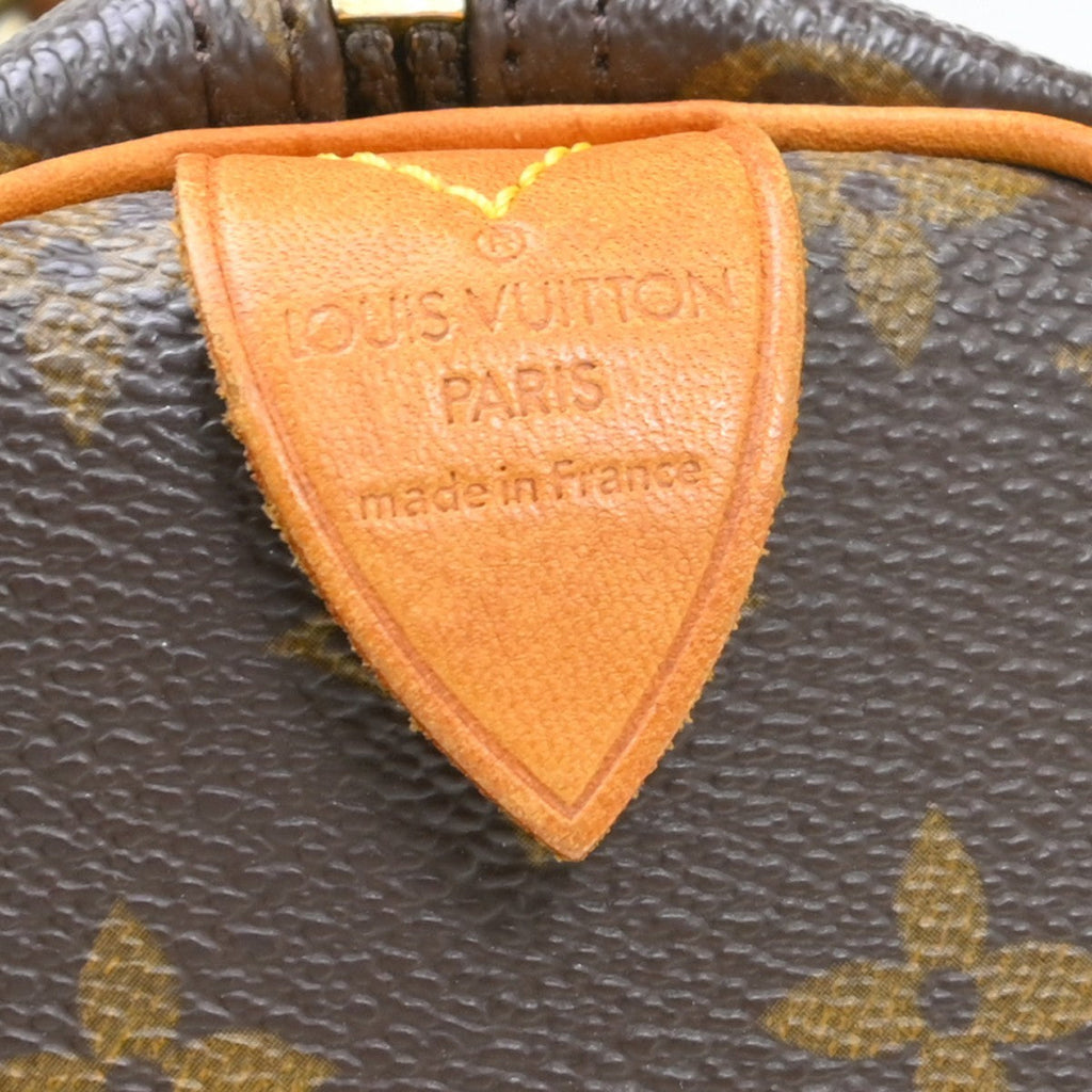 Louis Vuitton Speedy Handbag Monogram Canvas Brown Canvas Handbag ( )