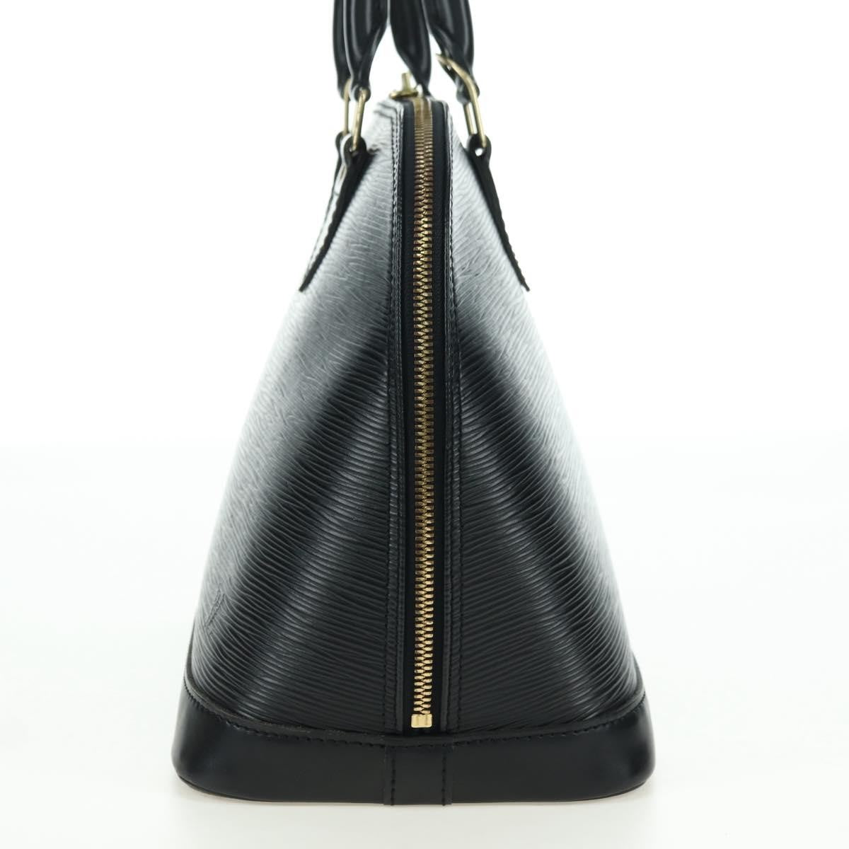 Louis Vuitton Alma Handbag Epi Leather Black Leather Handbag (Authentic  )