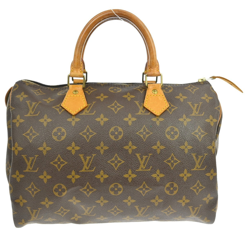 Louis Vuitton Neo Speedy Bag Cuir Orfevre Leather Brown Canvas Handbag ( )
