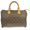 Louis Vuitton Neo Speedy Bag Cuir Orfevre Leather Brown Canvas Handbag ( )