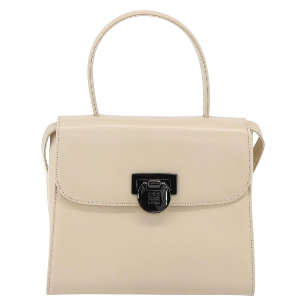 Givenchy Vintage 4G Handbag Leather Beige Leather Handbag (Authentic  )