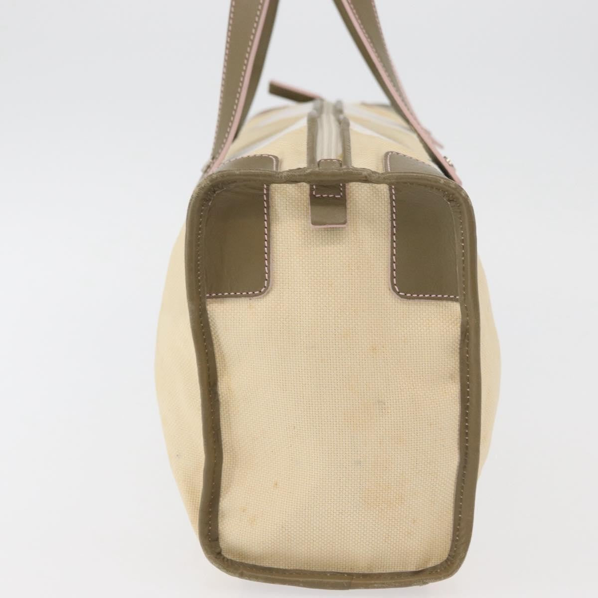 Loewe Anagram Handbag Canvas Beige Canvas Handbag (Authentic  )