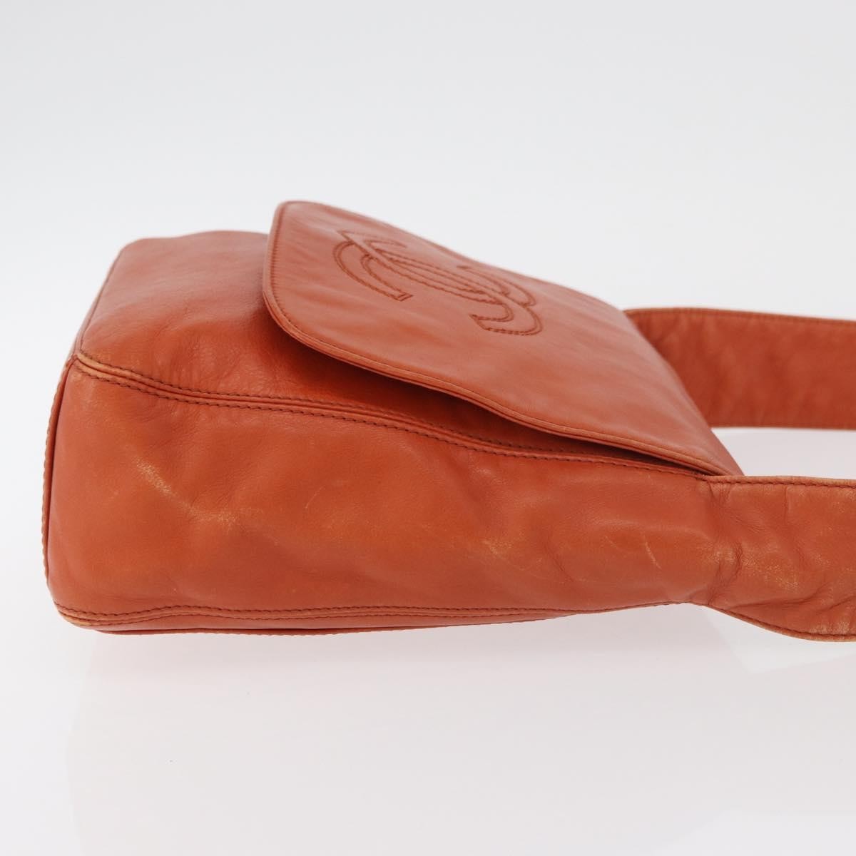 Chanel Shoulder Bag Suede Patchwork Orange Leather Handbag ( )