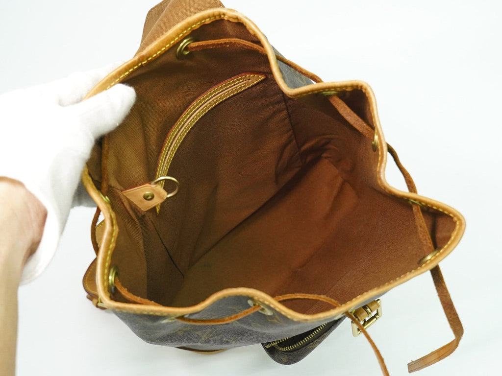 Louis Vuitton Vintage Montsouris Backpack Monogram Canvas Brown Canvas Backpack Bag (Authentic  )