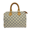 Louis Vuitton Speedy Handbag Damier White Canvas Handbag ( )