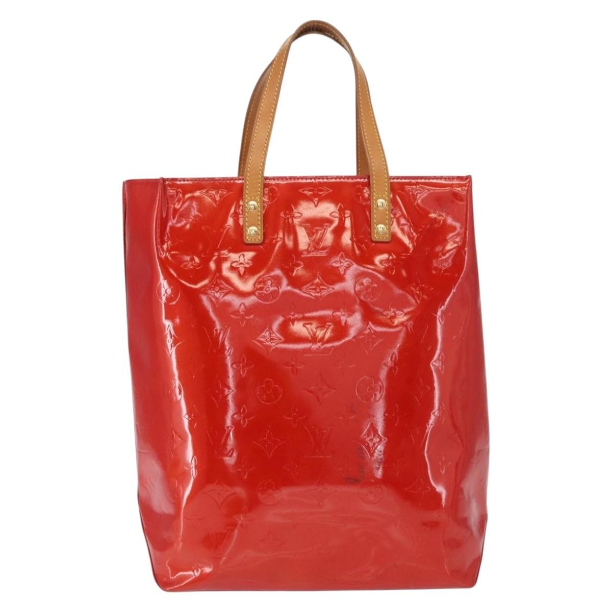 Louis Vuitton Reade Handbag Monogram Vernis Red Patent_Leather Handbag (Authentic  )