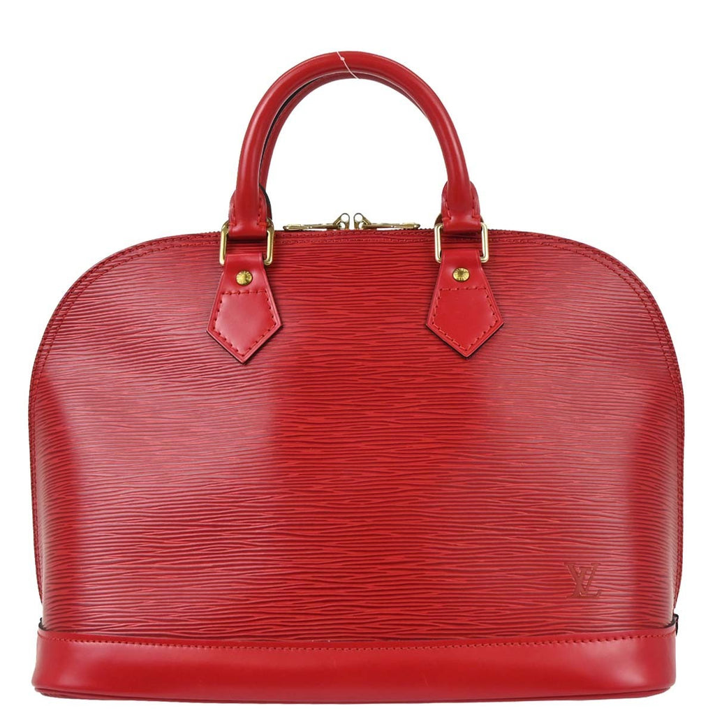 Louis Vuitton Alma Handbag Epi Leather Red Leather Handbag ( )