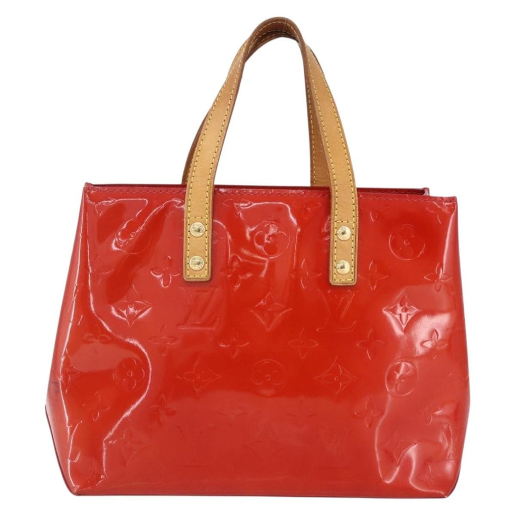 Louis Vuitton Reade Handbag Monogram Vernis Red Patent_Leather Handbag (Authentic  )