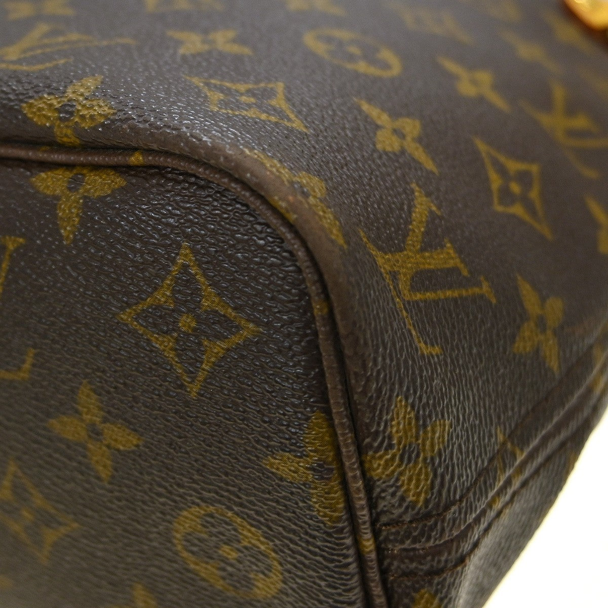 Louis Vuitton Neverfull Tote Monogram Canvas Brown Canvas Handbag ( )
