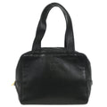Loewe Anagram Handbag Leather Black Leather Handbag (Authentic  )