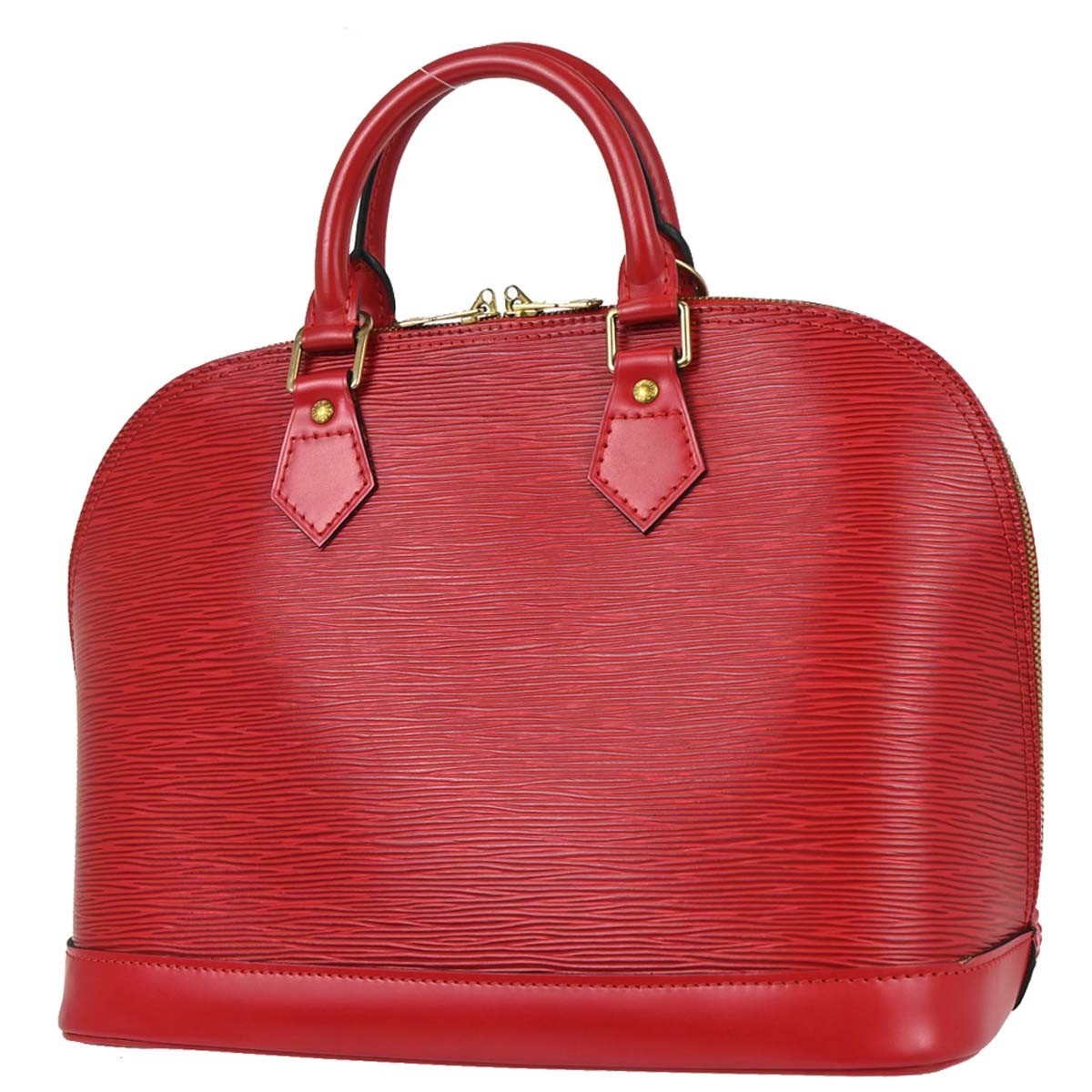 Louis Vuitton Alma Handbag Epi Leather Red Leather Handbag ( )