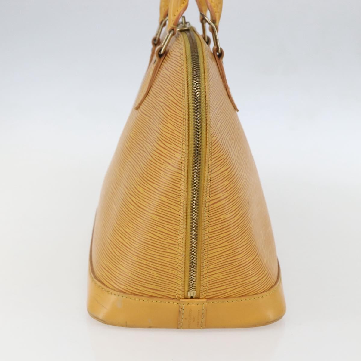 Louis Vuitton Alma Handbag Epi Leather Yellow Leather Handbag (Authentic  )