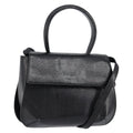 Salvatore Ferragamo Vintage Handbag Leather Black Leather Handbag (Authentic  )