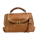 Salvatore Ferragamo Suzanna Satchel Smooth Leather Brown Leather Handbag (Authentic  )