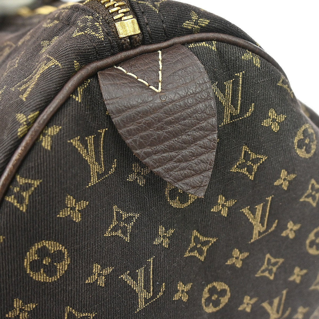 Louis Vuitton Speedy Handbag Mini Lin Brown Canvas Handbag ( )