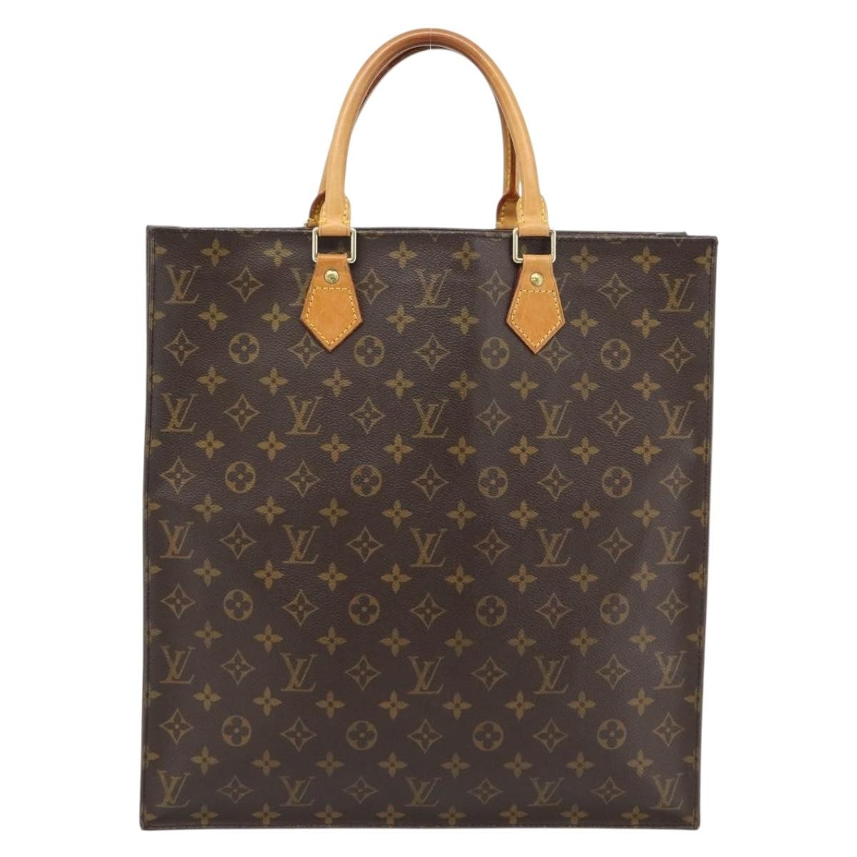 Louis Vuitton Vintage Sac Plat Bag Monogram Canvas Brown Canvas Handbag ( )