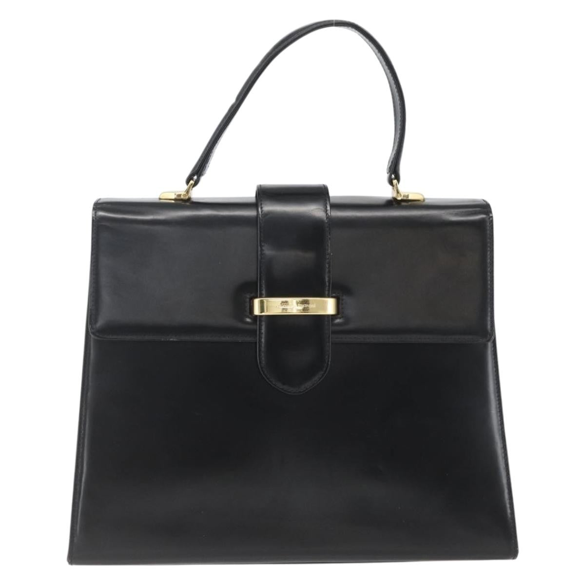 Valentino Garavani Vintage Handbag Leather Black Leather Handbag (Authentic  )