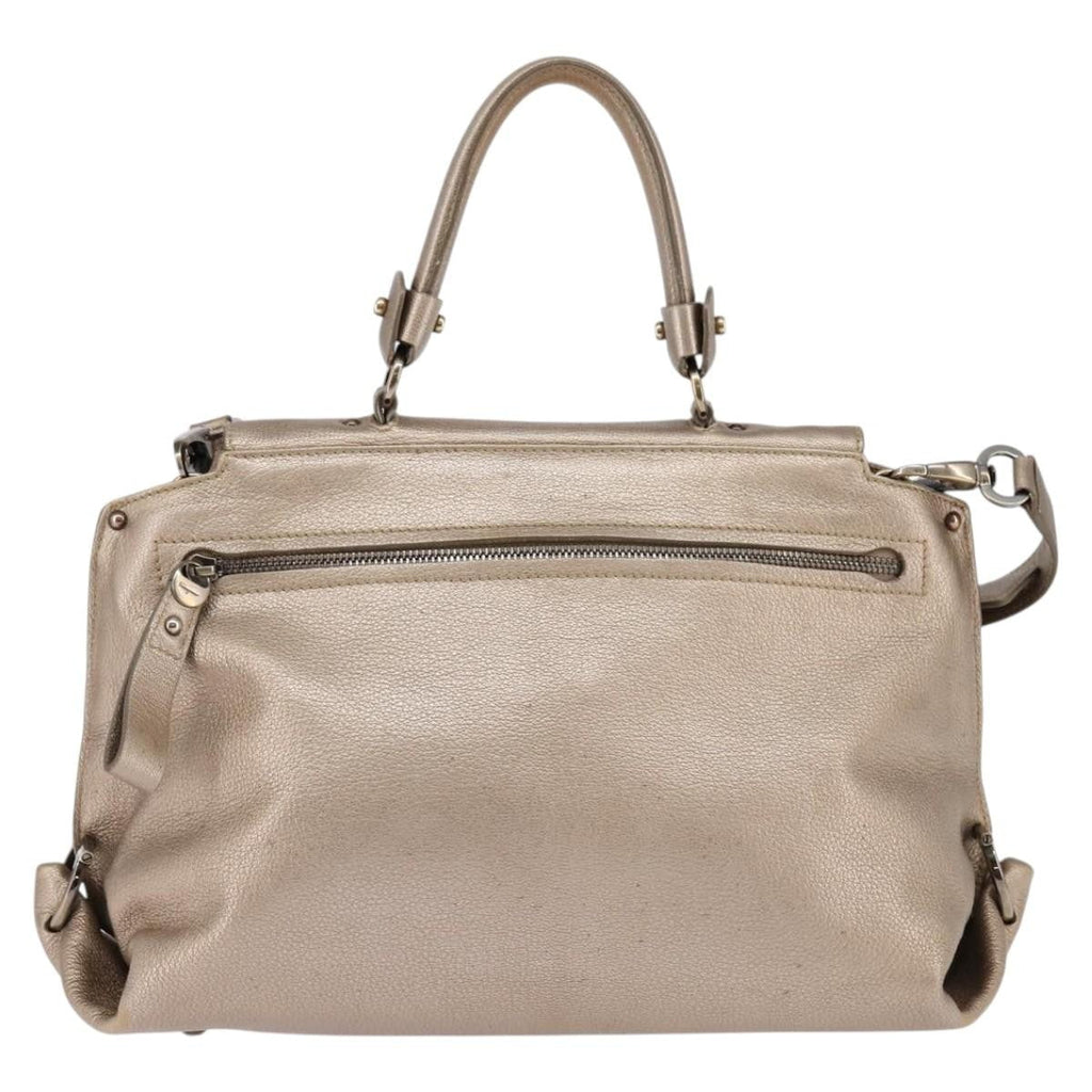 Salvatore Ferragamo Sofia Satchel Leather Beige Leather Bag (Authentic  )