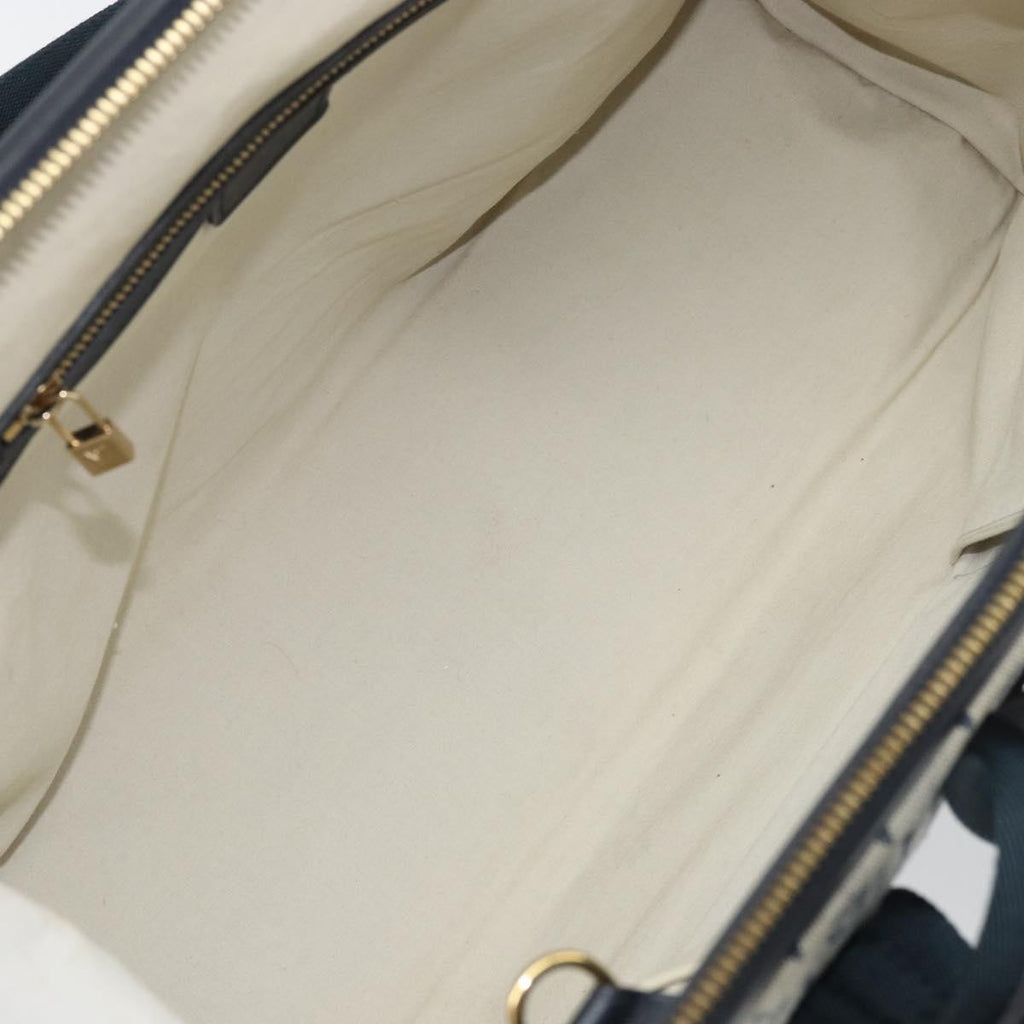 Louis Vuitton Josephine Handbag Mini Lin Blue Canvas Handbag (Authentic  )