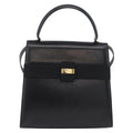 Salvatore Ferragamo Vara Handbag Leather Black Leather Handbag (Authentic  )