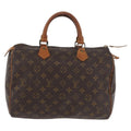 Louis Vuitton Speedy Handbag Monogram Canvas Brown Canvas Handbag ( )
