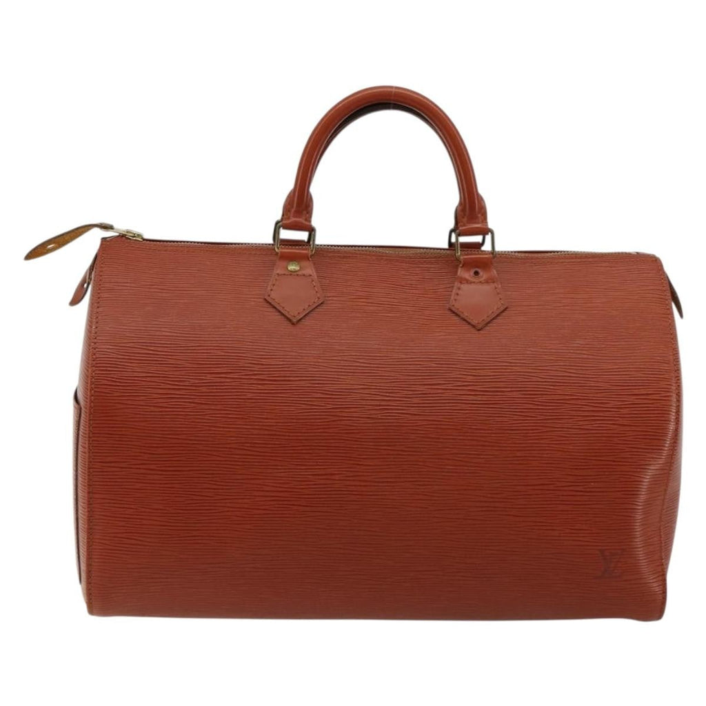 Louis Vuitton Speedy Handbag Epi Leather Brown Leather Handbag ( )