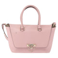 Valentino Garavani Demilune Flap Satchel Leather Pink Leather Handbag (Authentic  )