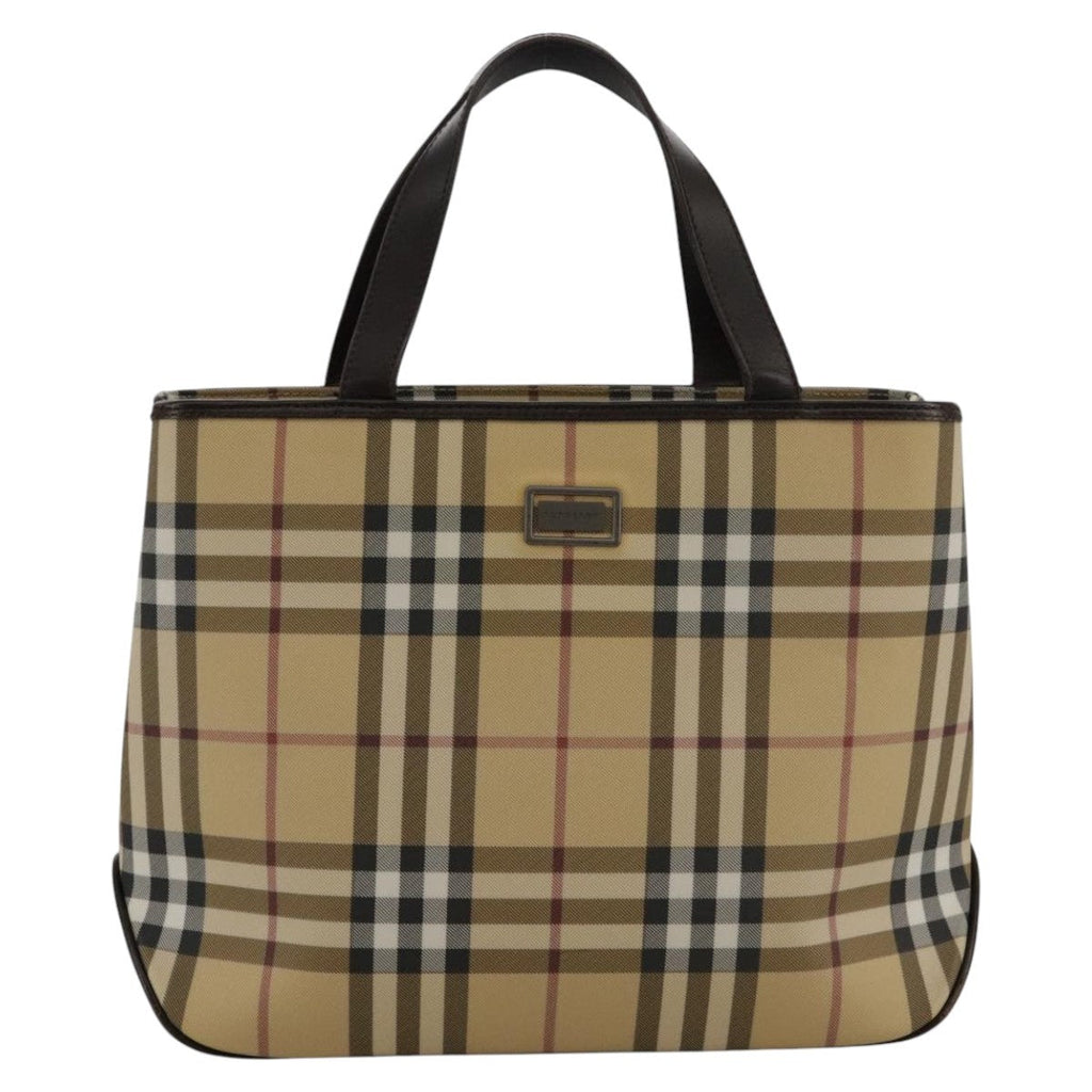 Burberry Nova Check Handbag Nova Check Canvas And Leather Beige Canvas Handbag (Authentic  )