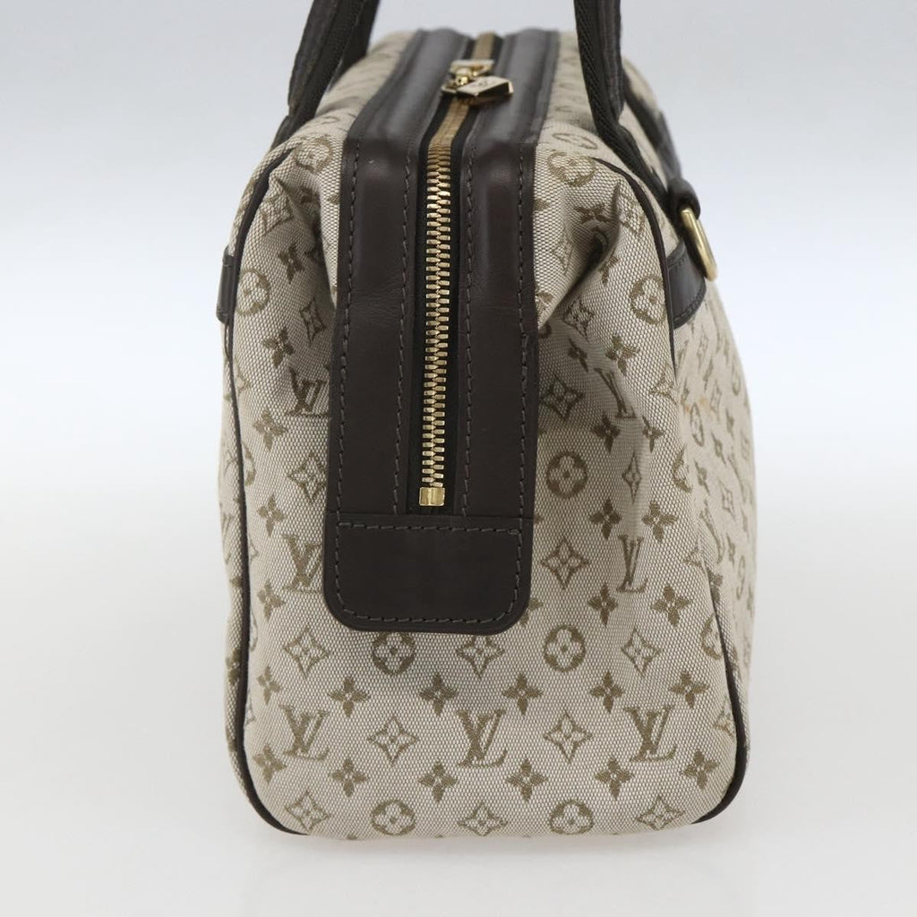 Louis Vuitton Josephine Handbag Mini Lin Khaki Canvas Handbag (Authentic  )