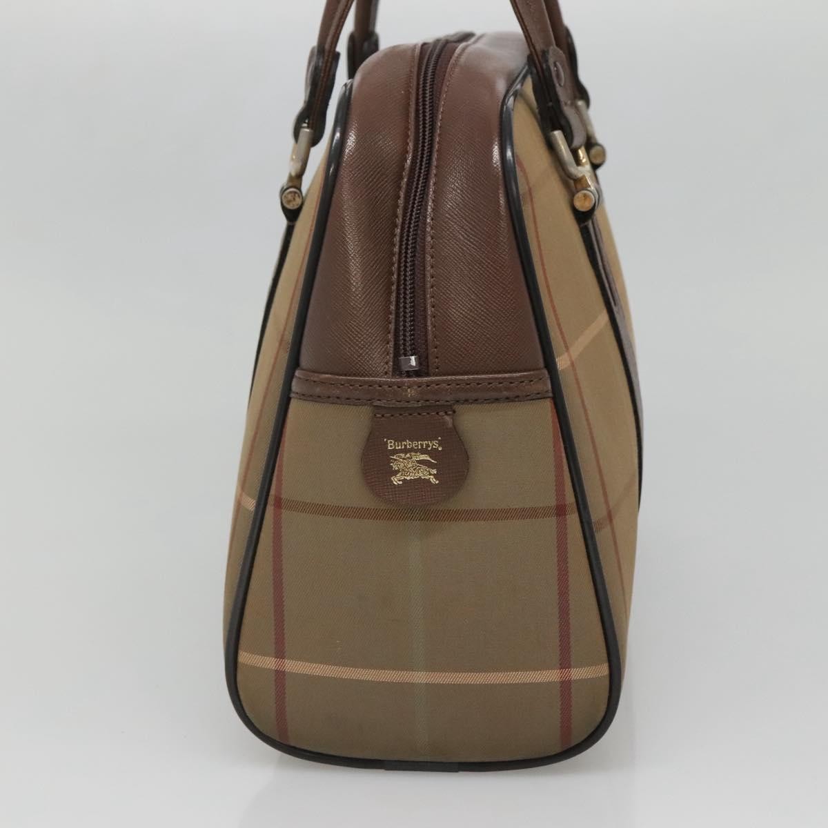 Burberry Nova Check Handbag Nova Check Canvas Beige Canvas Handbag (Authentic  )