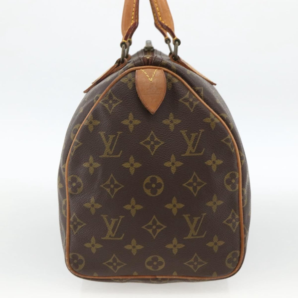 Louis Vuitton Speedy Handbag Monogram Canvas Brown Canvas Handbag ( )