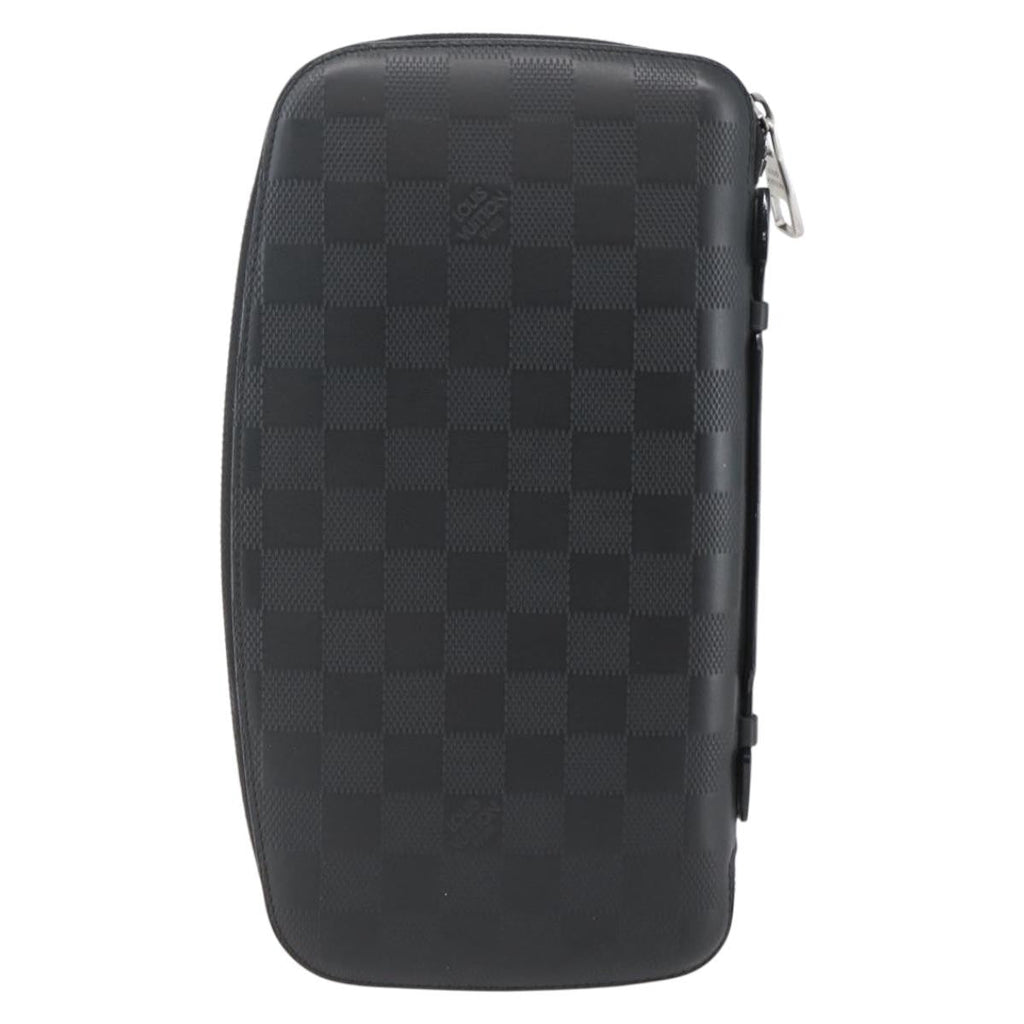 Louis Vuitton Organiser Atholl Leather Black Leather Bag (Authentic  )
