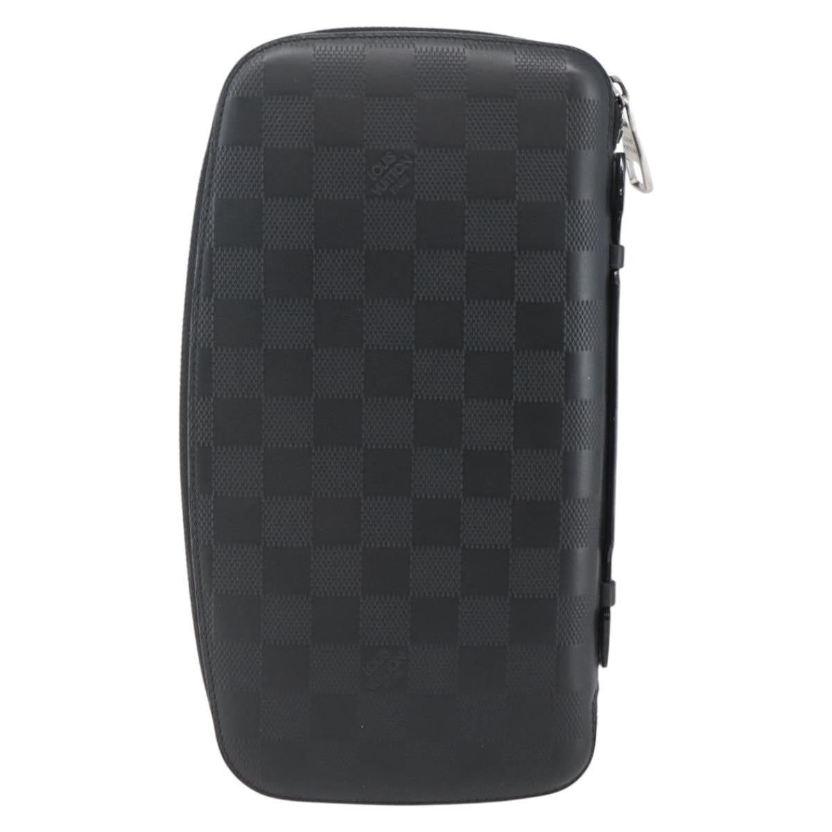 Louis Vuitton Organiser Atholl Leather Black Leather Bag (Authentic  )