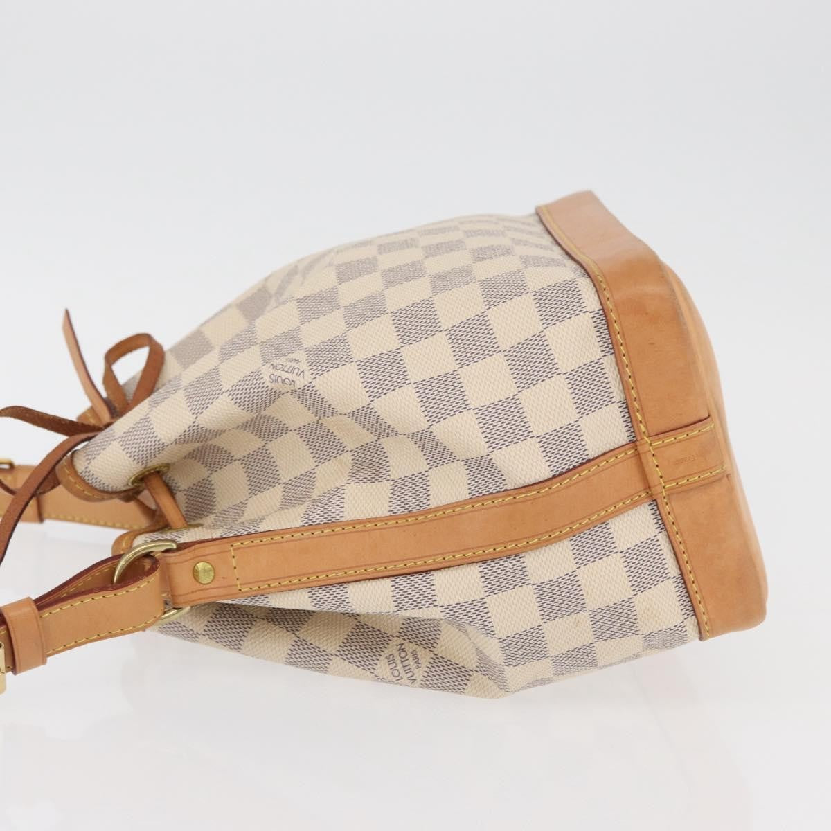 Louis Vuitton Noe Handbag Damier White Canvas Handbag (Authentic  )
