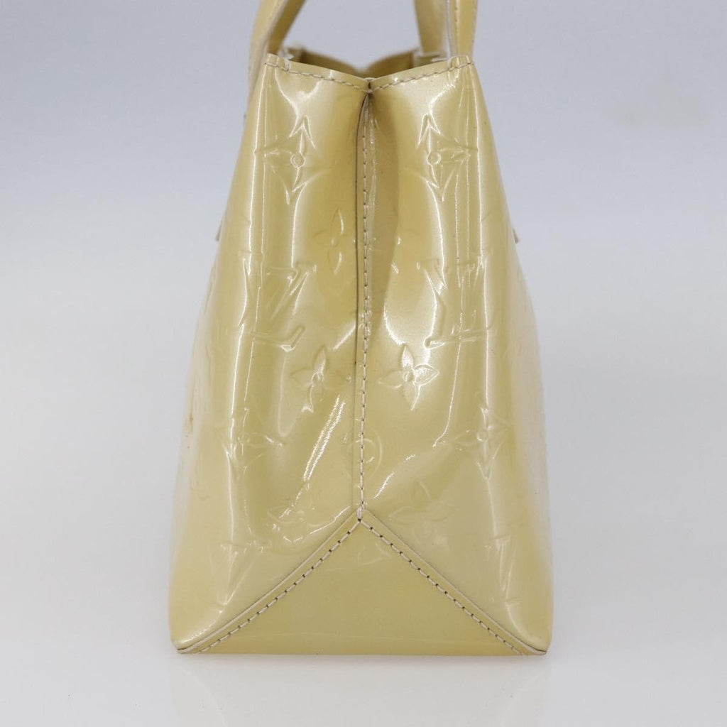 Louis Vuitton Wilshire Handbag Monogram Vernis Beige Patent_Leather Handbag (Authentic  )