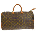 Louis Vuitton Speedy Handbag Monogram Canvas Brown Canvas Handbag ( )