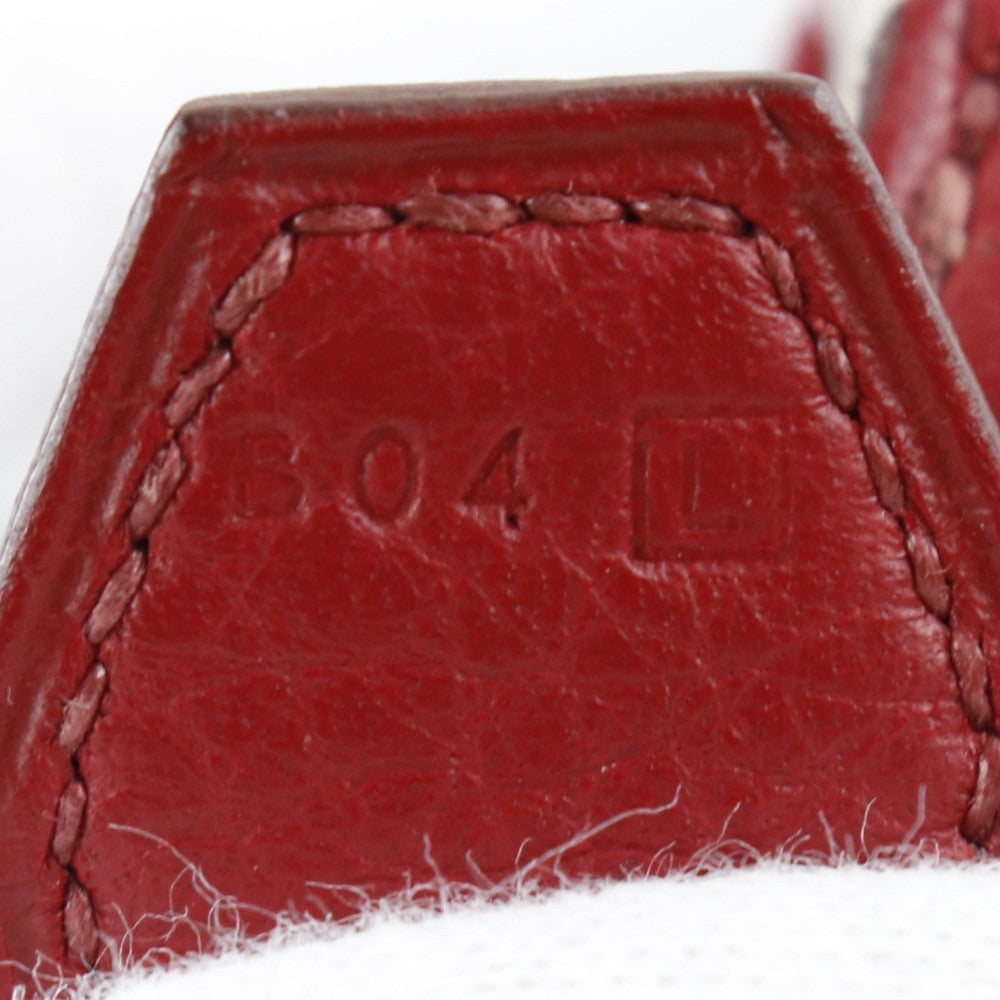 Hermes Bolide Bag Clemence Red Leather Handbag (Authentic  )