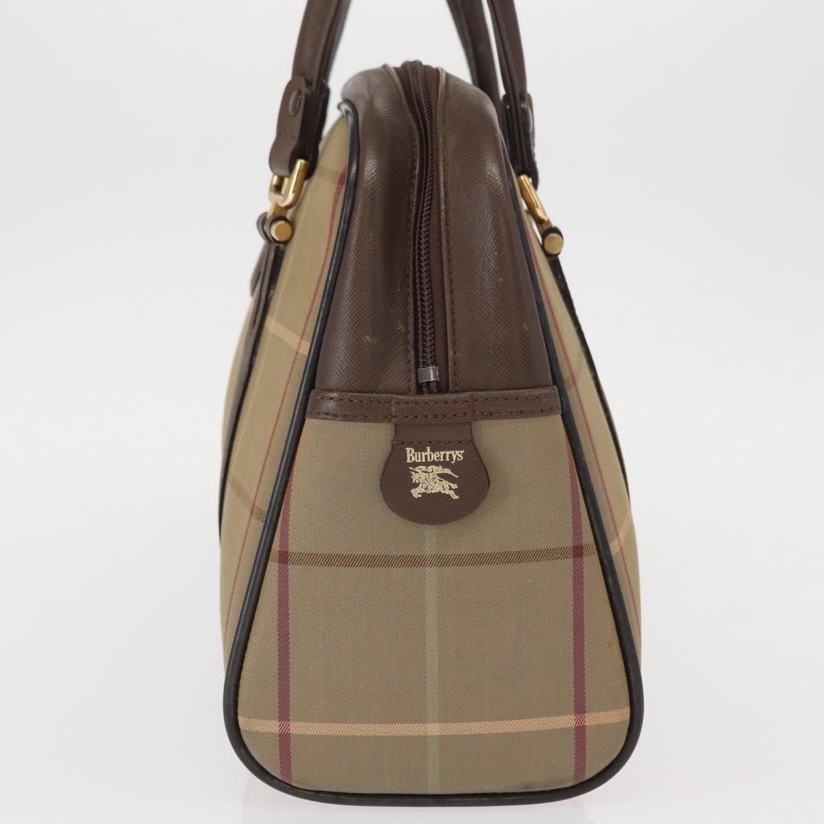 Burberry Nova Handbag Canvas Beige Canvas Handbag (Authentic  )