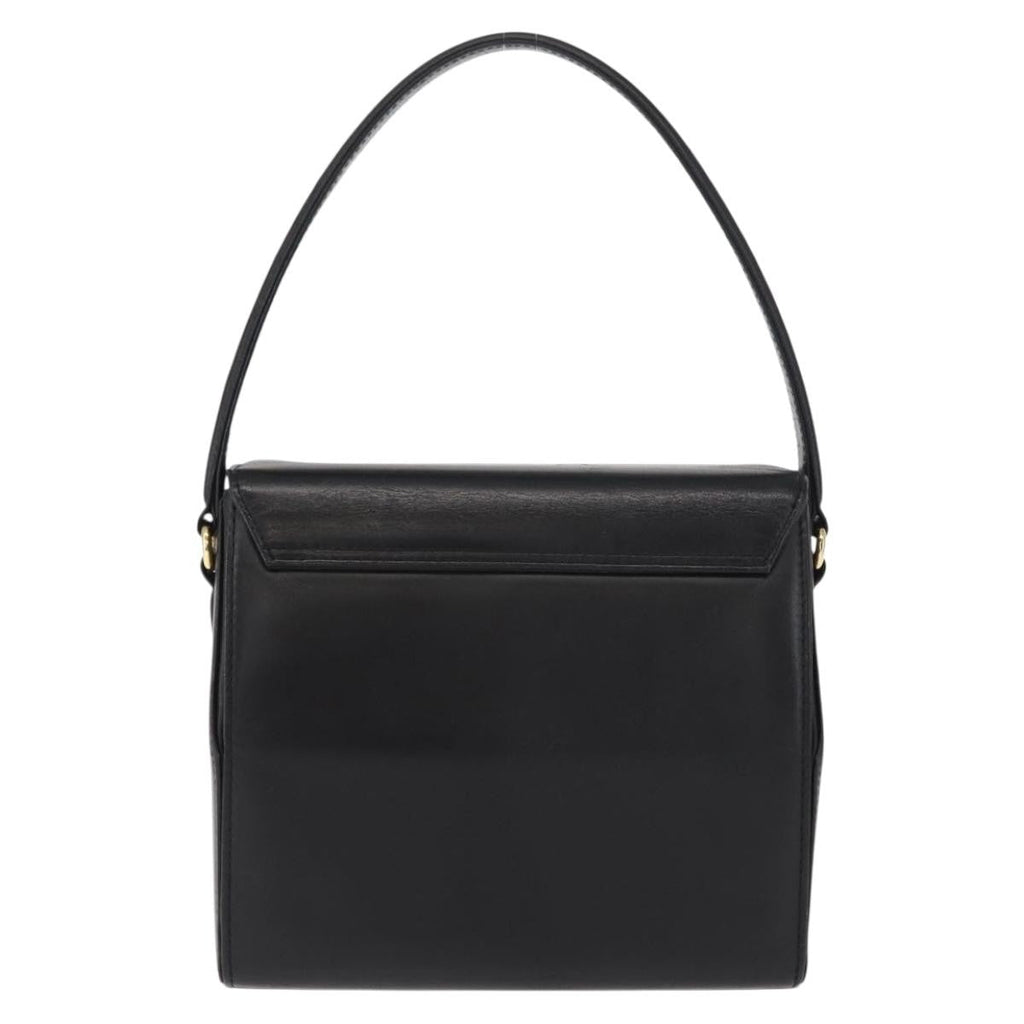 Givenchy Vintage 4G Handbag Leather Black Leather Handbag (Authentic  )