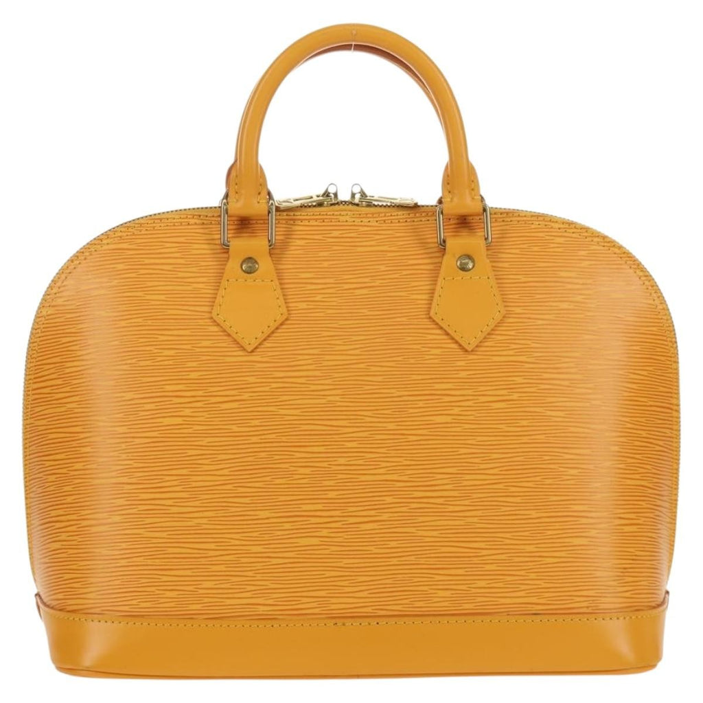 Louis Vuitton Alma Handbag Epi Leather Yellow Leather Handbag (Authentic  )