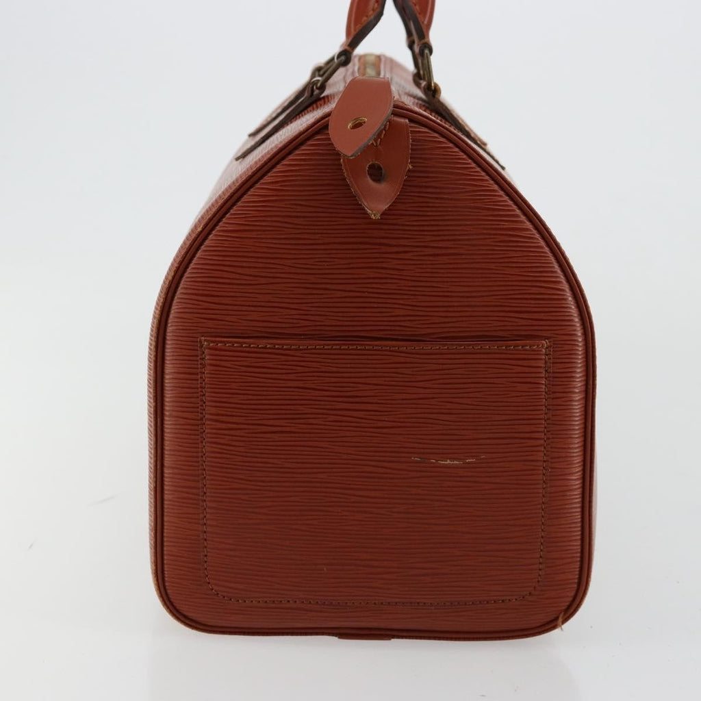 Louis Vuitton Speedy Handbag Epi Leather Brown Leather Handbag ( )