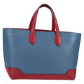 Hermes Maxibox Cabas Evercolor With Epsom Blue Leather Bag (Authentic  )