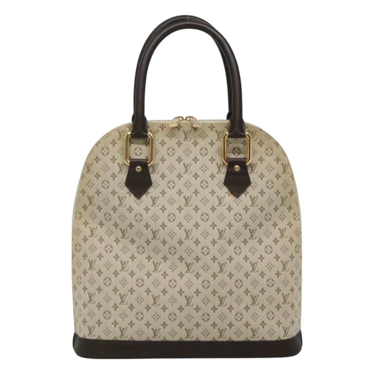 Louis Vuitton Alma Handbag Mini Lin Monogram Khaki Canvas Handbag ( )