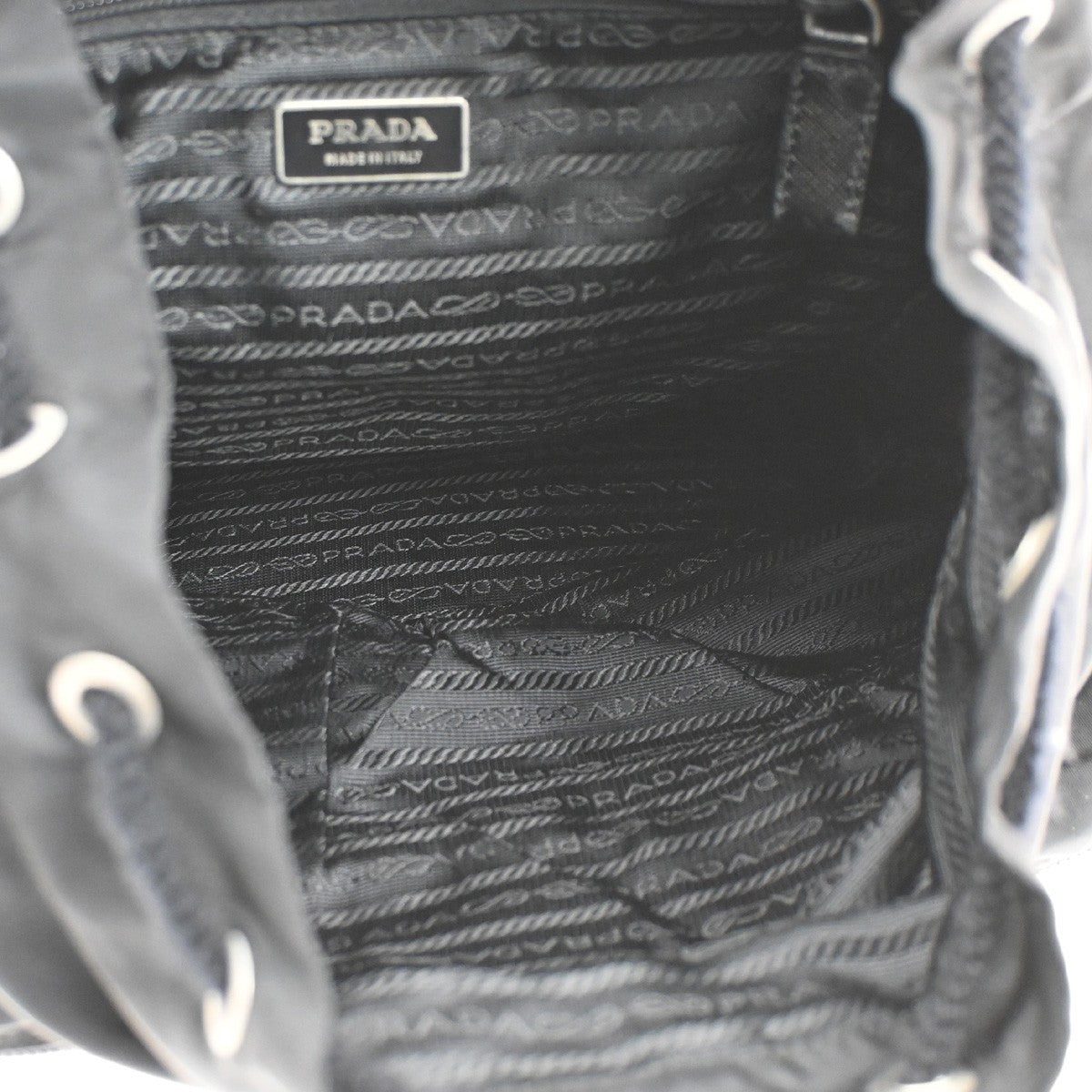 Prada Double Front Pocket Backpack Tessuto Black Nylon Backpack Bag (Authentic  )